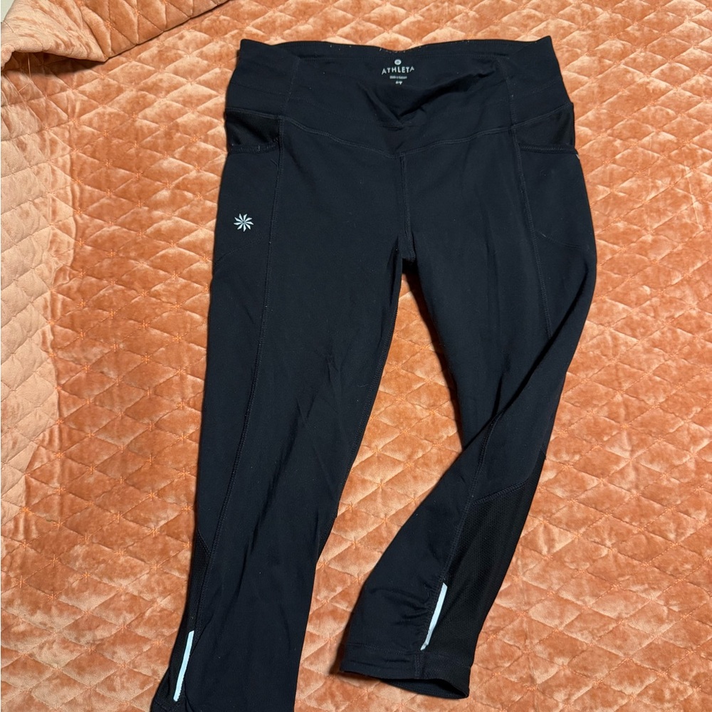 Athleta Black Active Leggings knee length